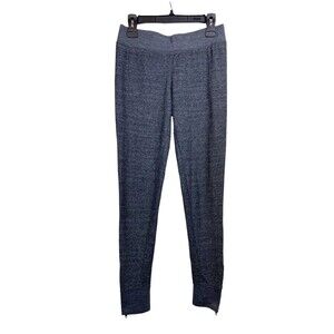 Free People Jogger Sweatpants Sz S Charcoal Heathered‎ Gray Ankle Zip Pull On